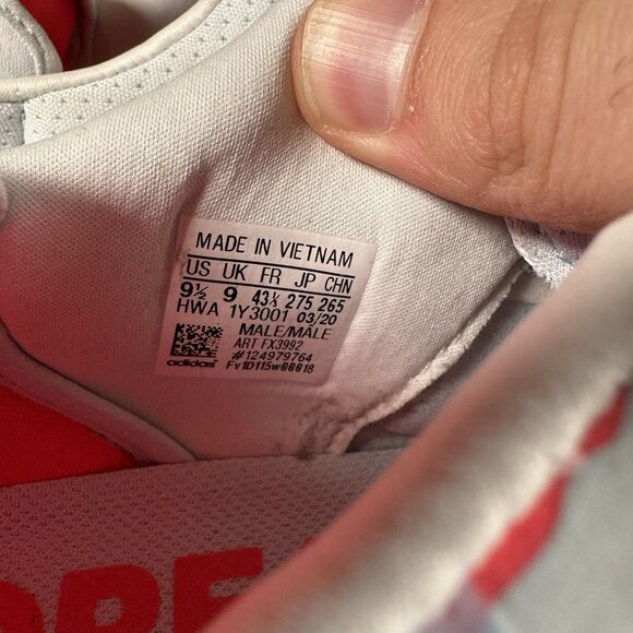 Adidas Alphatorsion Boost Running Shoes White Red FX3992 Mens Sz 9.5 - Picture 8 of 8